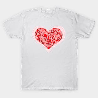 Valentites heart of romatic objects Red T-Shirt